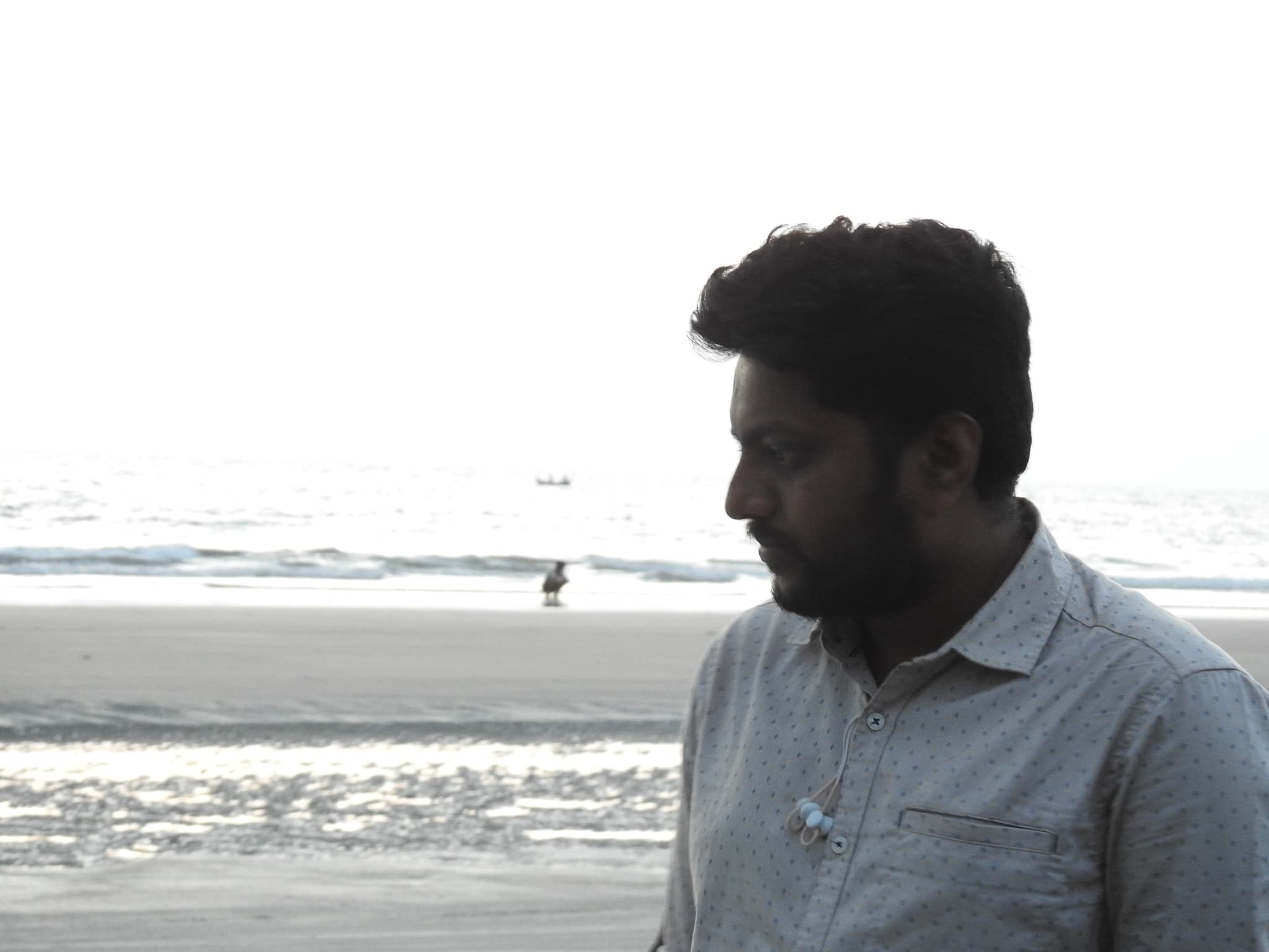 VJ at the beach
